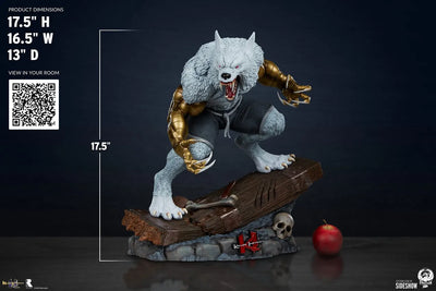 Sabrewulf – White Wolf - LIMITED EDITION: 350 (White Wolf Variant) – PCS – ActionFigure Brasil — com base expositora
