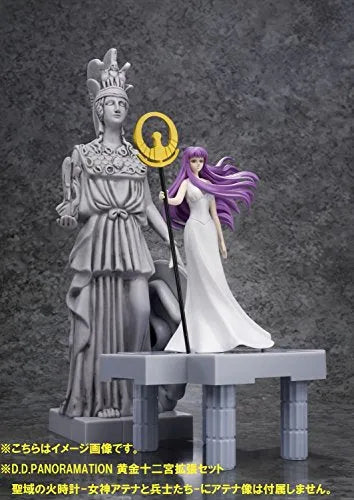 Saint Seiya - Athena (Kido Saori) - D.D. Panoramation - Golden Zodiac Extention Set Fire Clock of the Sanctuary -Goddess Athena and Soldiers- (Bandai)ㅤ – Bandai – ActionFigureBrasil