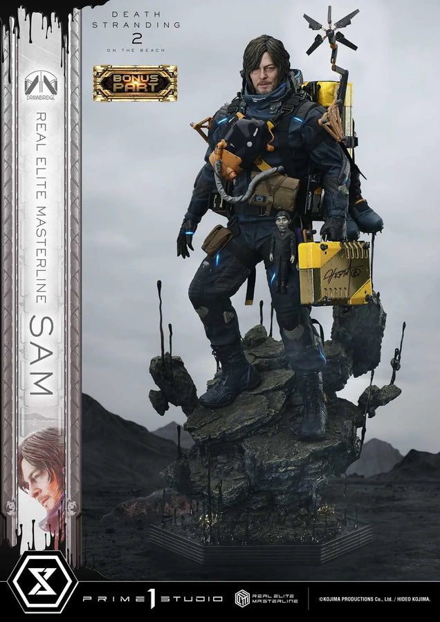 Sam (Deluxe Bonus Version) DEATH STRANDING 2: ON THE BEACH – Prime1Studio – ActionFigure Brasil