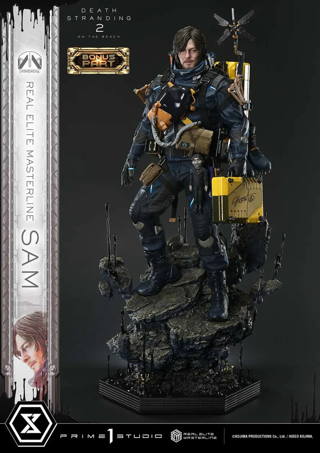 Sam (Deluxe Bonus Version) DEATH STRANDING 2: ON THE BEACH – Prime1Studio – ActionFigure Brasil