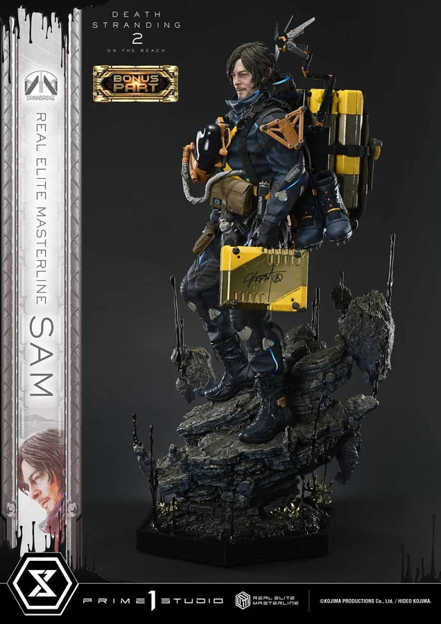 Sam (Deluxe Bonus Version) DEATH STRANDING 2: ON THE BEACH – Prime1Studio – ActionFigure Brasil