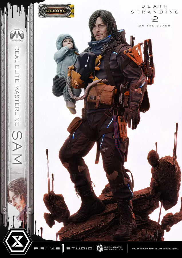 Sam (Deluxe Bonus Version) DEATH STRANDING 2: ON THE BEACH – Prime1Studio – ActionFigure Brasil