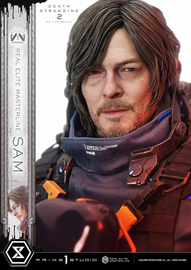 Sam (Deluxe Bonus Version) DEATH STRANDING 2: ON THE BEACH – Prime1Studio – ActionFigure Brasil