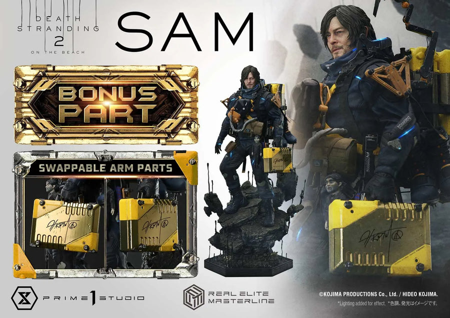 Sam (Deluxe Bonus Version) DEATH STRANDING 2: ON THE BEACH – Prime1Studio – ActionFigure Brasil