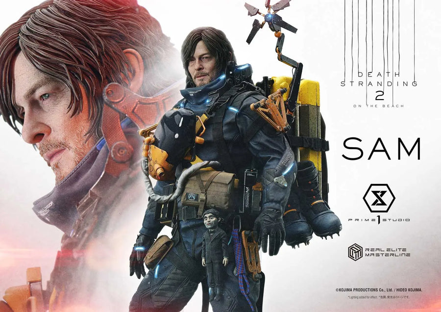 Sam (Deluxe Bonus Version) DEATH STRANDING 2: ON THE BEACH – Prime1Studio – ActionFigure Brasil