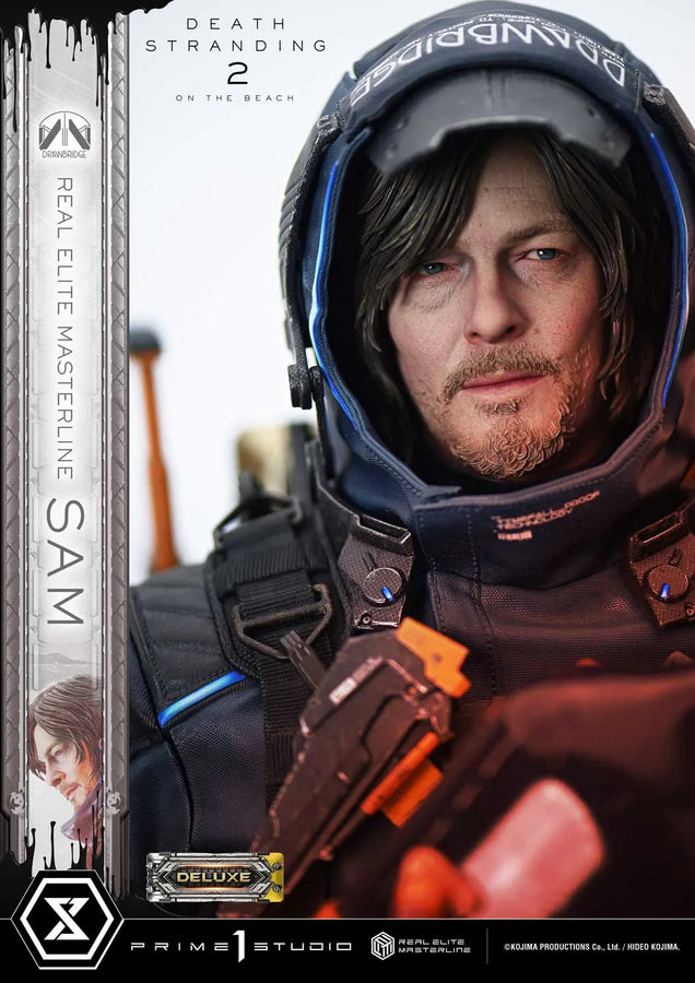 Sam (Deluxe Bonus Version) DEATH STRANDING 2: ON THE BEACH – Prime1Studio – ActionFigure Brasil