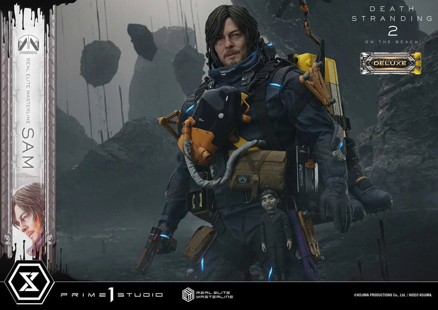 Sam (Deluxe Bonus Version) DEATH STRANDING 2: ON THE BEACH – Prime1Studio – ActionFigure Brasil