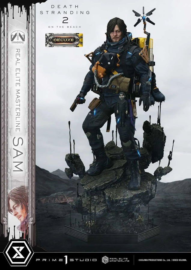 Sam (Deluxe Bonus Version) DEATH STRANDING 2: ON THE BEACH – Prime1Studio – ActionFigure Brasil
