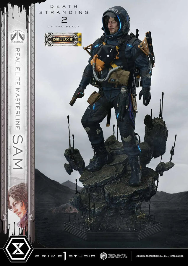 Sam (Deluxe Bonus Version) DEATH STRANDING 2: ON THE BEACH – Prime1Studio – ActionFigure Brasil