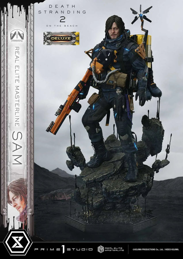 Sam (Deluxe Bonus Version) DEATH STRANDING 2: ON THE BEACH – Prime1Studio – ActionFigure Brasil