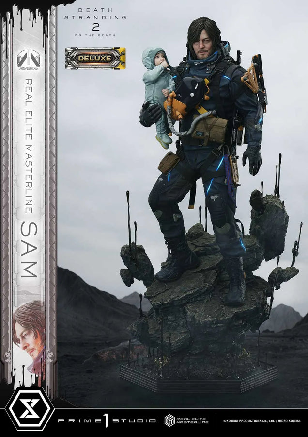 Sam (Deluxe Bonus Version) DEATH STRANDING 2: ON THE BEACH – Prime1Studio – ActionFigure Brasil