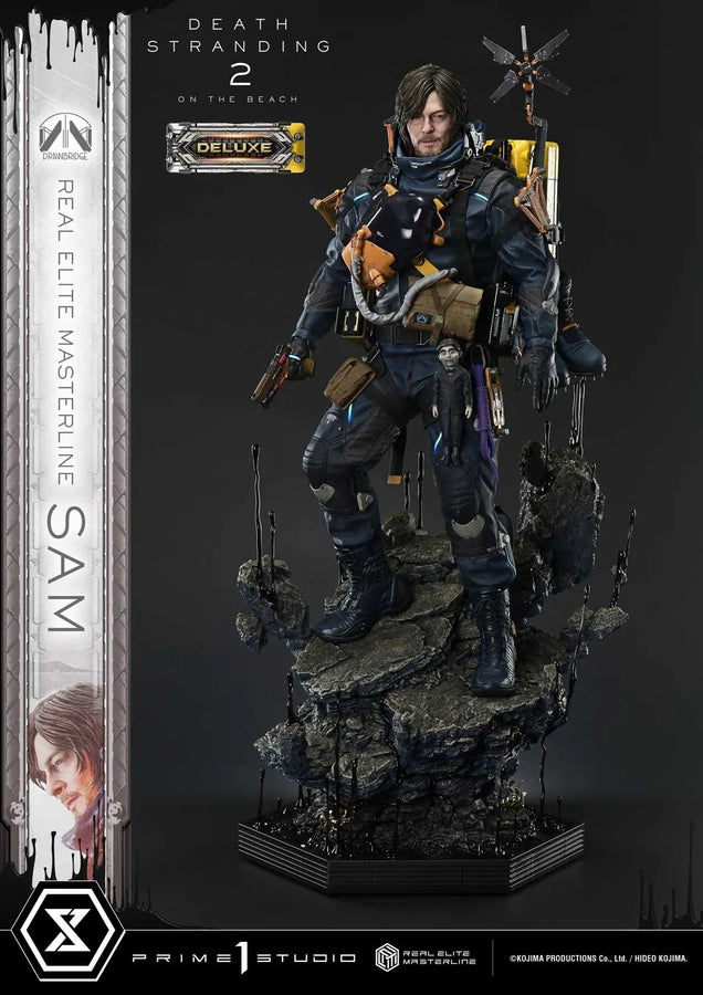 Sam (Deluxe Bonus Version) DEATH STRANDING 2: ON THE BEACH – Prime1Studio – ActionFigure Brasil