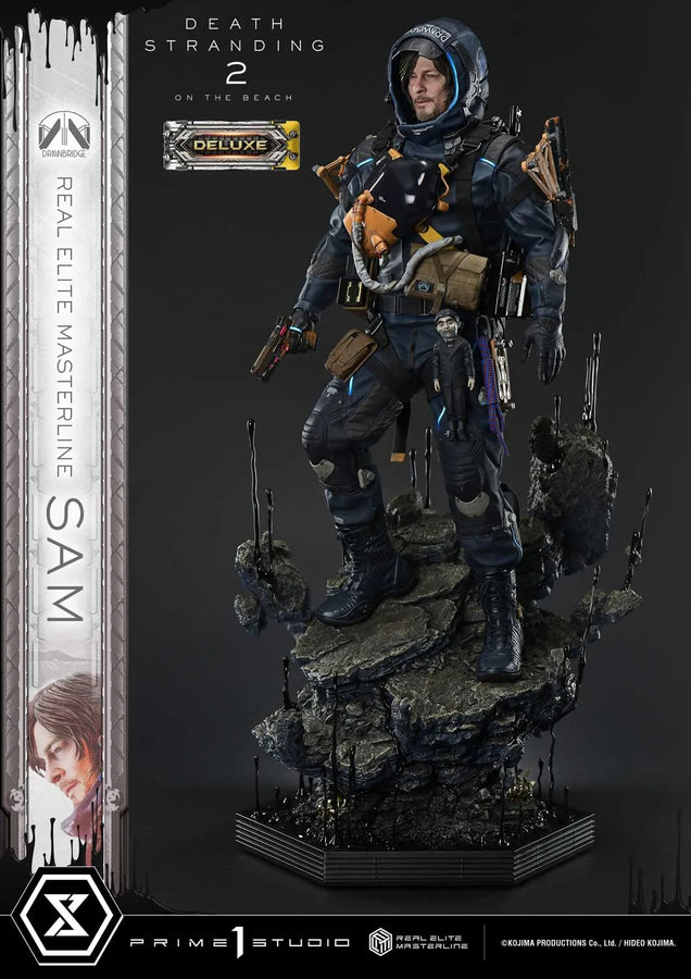 Sam (Deluxe Bonus Version) DEATH STRANDING 2: ON THE BEACH – Prime1Studio – ActionFigure Brasil