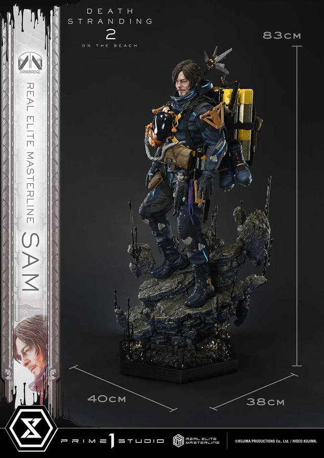 Sam (Deluxe Bonus Version) DEATH STRANDING 2: ON THE BEACH – Prime1Studio – ActionFigure Brasil