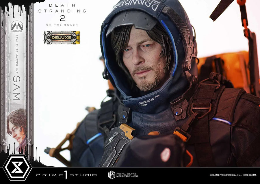 Sam (Deluxe Bonus Version) DEATH STRANDING 2: ON THE BEACH – Prime1Studio – ActionFigure Brasil
