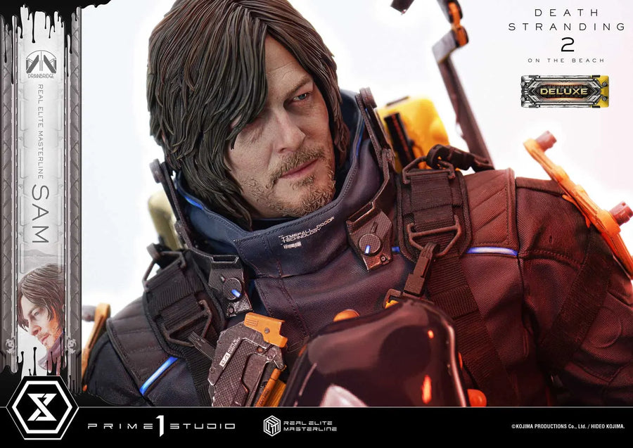 Sam (Deluxe Bonus Version) DEATH STRANDING 2: ON THE BEACH – Prime1Studio – ActionFigure Brasil