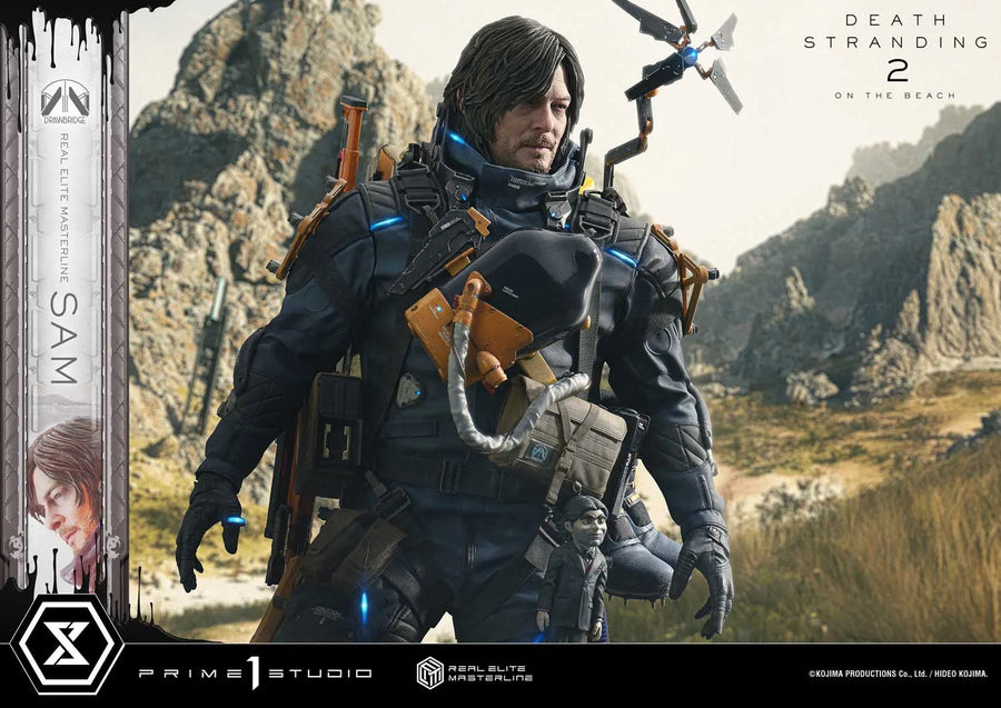 Sam (Deluxe Bonus Version) DEATH STRANDING 2: ON THE BEACH – Prime1Studio – ActionFigure Brasil