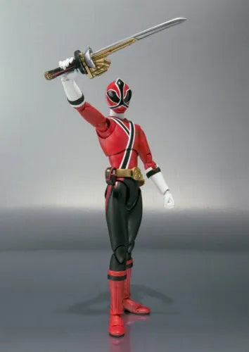 Samurai Sentai Shinkenger - Shinken Red - S.H.Figuarts (Bandai)ㅤ – Bandai – ActionFigure Brasil — com base expositora
