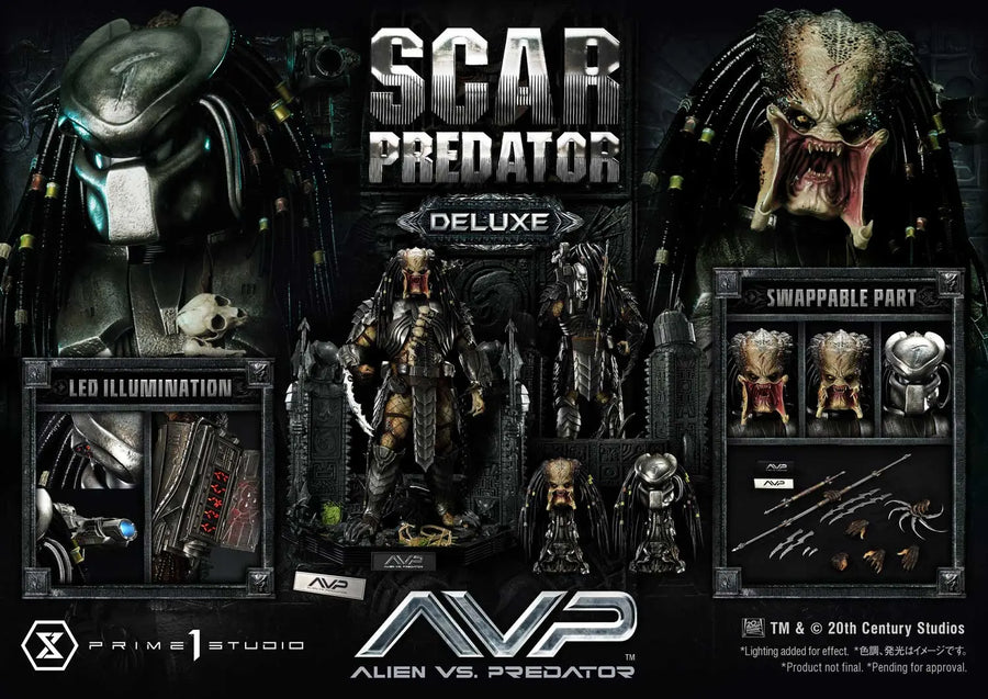 Scar Predator (Deluxe Bonus Version) Ailen vs.Predator – Prime1Studio – ActionFigure Brasil