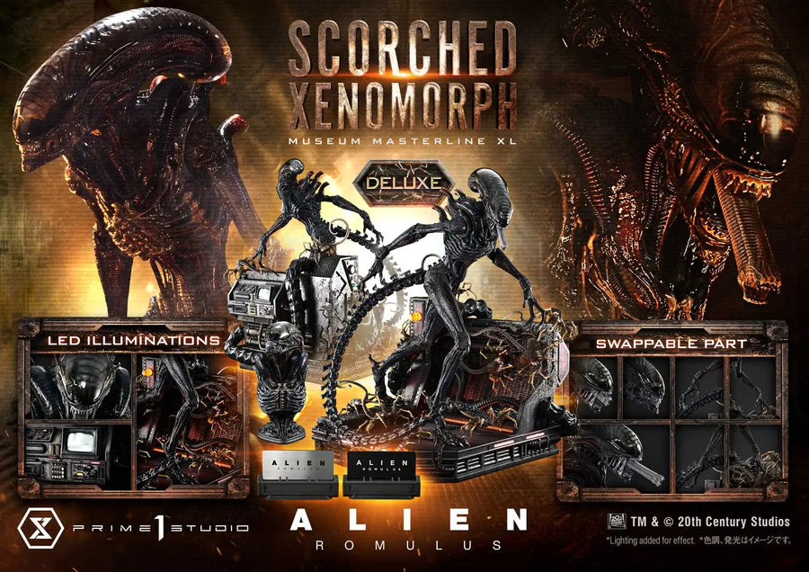 Scorched Xenomorph (Deluxe Bonus Version) Alien: Romulus – Prime1Studio – ActionFigure Brasil