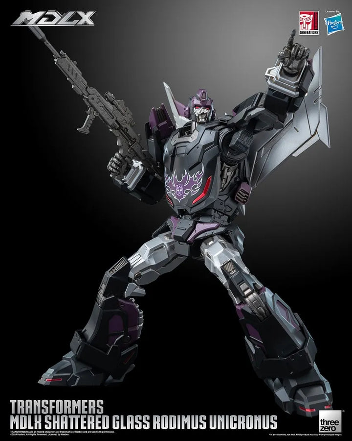 Shattered Glass Rodiumus Unicronus MDLX – Threezero – ActionFigure Brasil