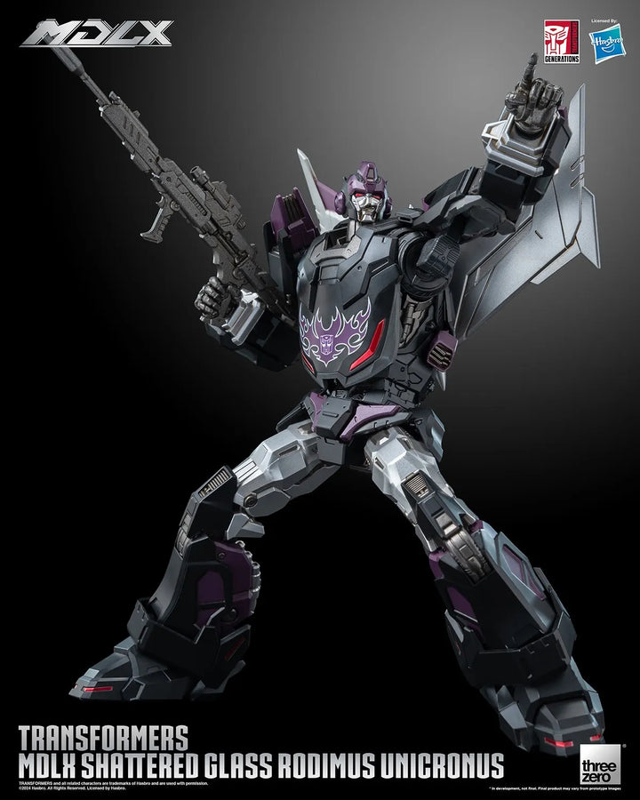 Shattered Glass Rodiumus Unicronus MDLX – Threezero – ActionFigure Brasil