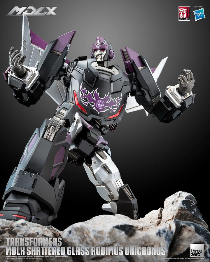 Shattered Glass Rodiumus Unicronus MDLX – Threezero – ActionFigure Brasil