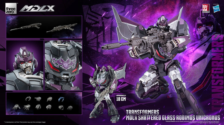 Shattered Glass Rodiumus Unicronus MDLX – Threezero – ActionFigure Brasil