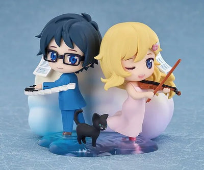 Shigatsu wa Kimi no Uso - Arima Kousei - Miyazono Kaori - Qset+ (Good Smile Arts Shanghai, Good Smile Company)ㅤ – Good Smile Arts Shanghai – ActionFigure Brasil — ângulo diferente