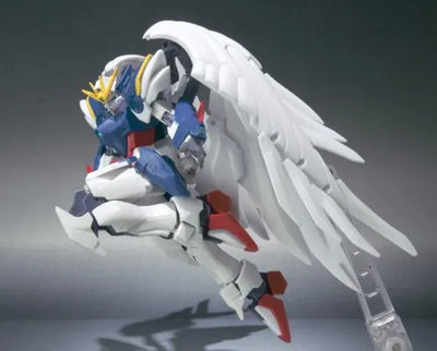 Shin Kidou Senki Gundam Wing Endless Waltz - XXXG-00W0 Wing Gundam Zero Custom - Robot Damashii - Robot Damashii <Side MS> (Bandai)ㅤ – Bandai – ActionFigureBrasil — com base expositora