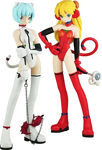 Shin Seiki Evangelion - Ayanami Rei - Souryuu Asuka Langley - Wonder Showcase - Grimrock! Mix Editionㅤ – Kaiyodo – ActionFigureBrasil