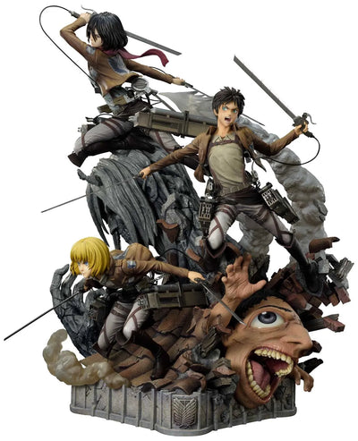 Shingeki no Kyojin - Armin Arlert - Eren Yeager - Mikasa Ackerman - Ultimate Premium Masterline UPMAOT-01 - 1/4 (Prime 1 Studio)ㅤ – Prime 1 Studio – ActionFigureBrasil