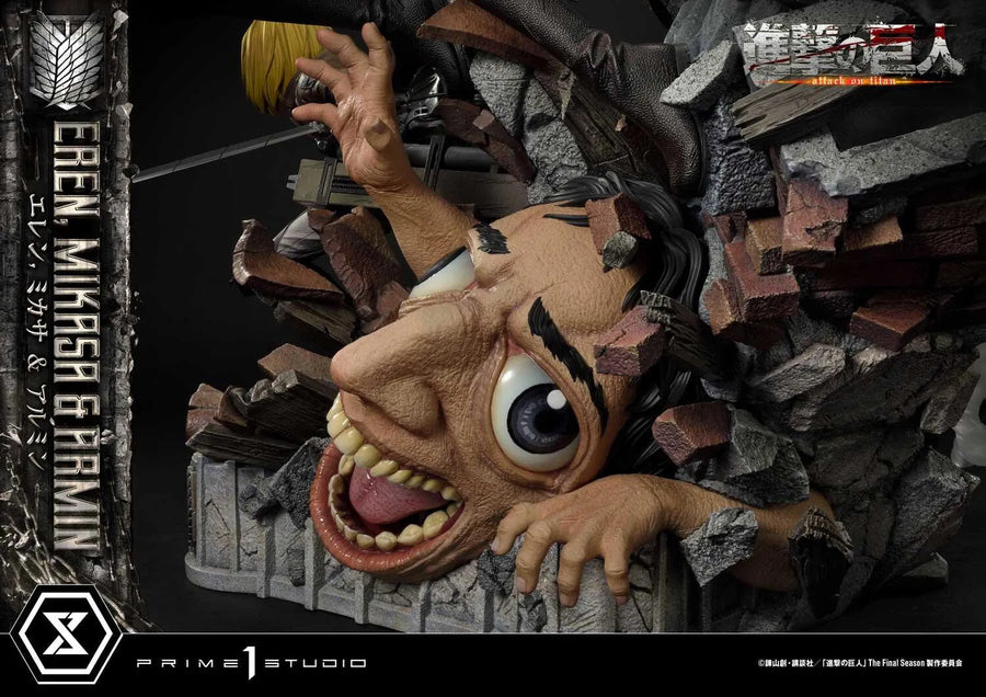 Shingeki no Kyojin - Armin Arlert - Eren Yeager - Mikasa Ackerman - Ultimate Premium Masterline UPMAOT-01 - 1/4 (Prime 1 Studio)ㅤ – Prime 1 Studio – ActionFigureBrasil