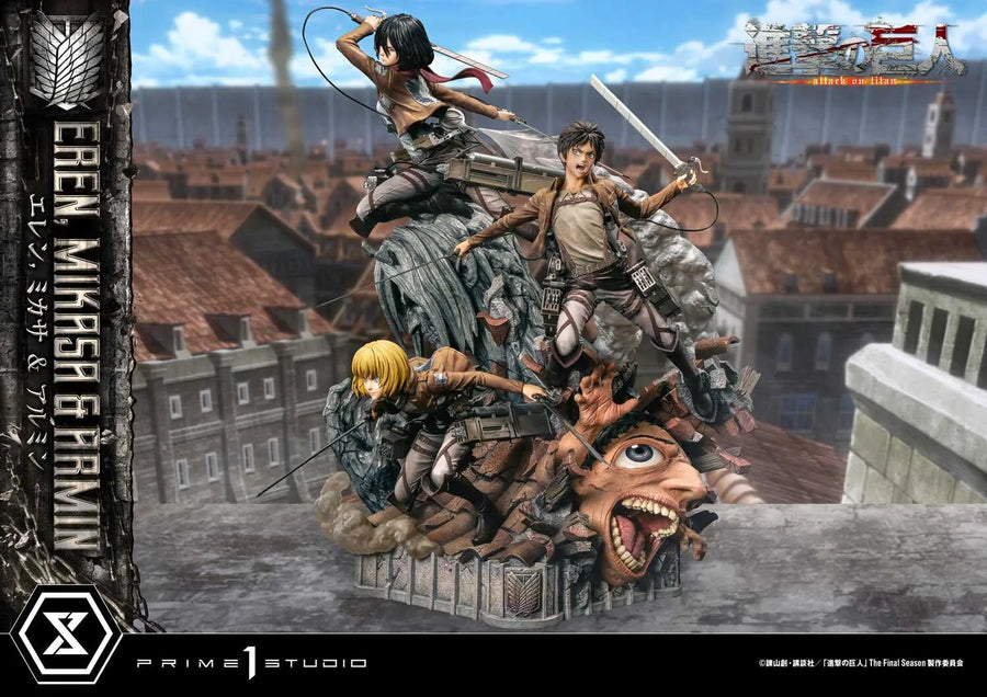 Shingeki no Kyojin - Armin Arlert - Eren Yeager - Mikasa Ackerman - Ultimate Premium Masterline UPMAOT-01 - 1/4 (Prime 1 Studio)ㅤ – Prime 1 Studio – ActionFigureBrasil