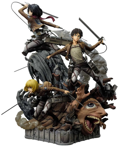 Shingeki no Kyojin - Armin Arlert - Eren Yeager - Mikasa Ackerman - Ultimate Premium Masterline UPMAOT-01DX - 1/4 - DX Version (Prime 1 Studio)ㅤ – Prime 1 Studio – ActionFigure Brasil