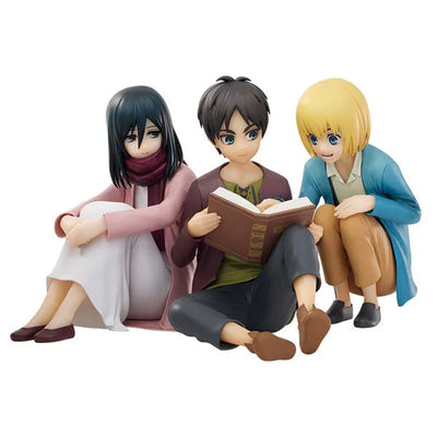 Shingeki no Kyojin The Final Season - Armin Arlert - Mikasa Ackerman - Eren Yeager - Ichiban Kuji Shingeki no Kyojin ~Jinarashi~ - Kabe no Soto no Sekai - A Prize (Bandai Spirits)ㅤ – Bandai Spirits – ActionFigureBrasil