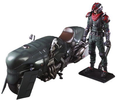 Shinra Elite Security Officer and Motorcycle Set – Square Enix – ActionFigure Brasil