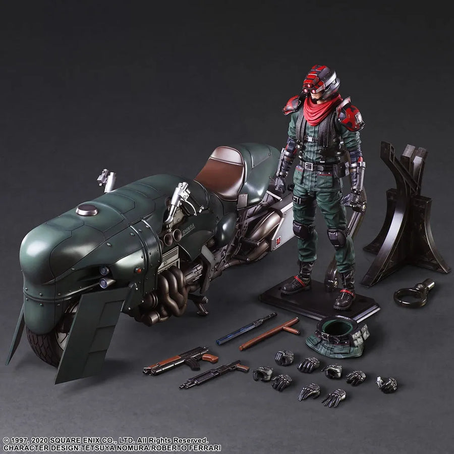 Shinra Elite Security Officer and Motorcycle Set – Square Enix – ActionFigure Brasil