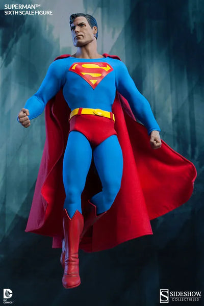 SideShow Sixth Scale DC Comics 1/6 Scale Figure - Supermanㅤ – Sideshow Collectibles – ActionFigureBrasil — ângulo diferente