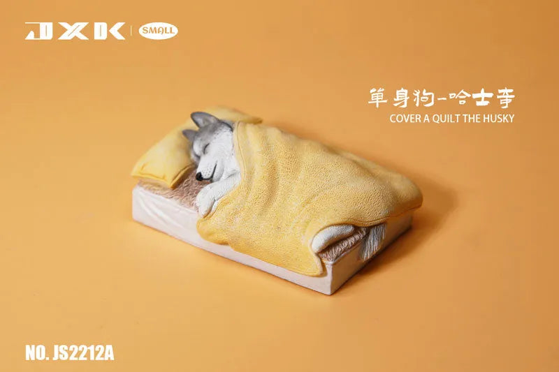 Small Husky Sleeping in Bed Aㅤ – JXK Studio – ActionFigureBrasil