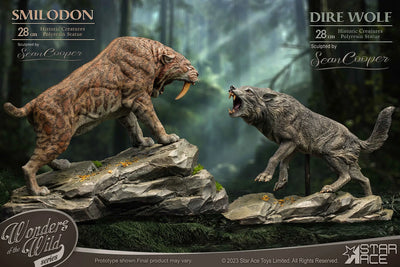 Smilodon & Dire Wolf Twin Pack Set – Star Ace Toys Ltd. – ActionFigure Brasil — close