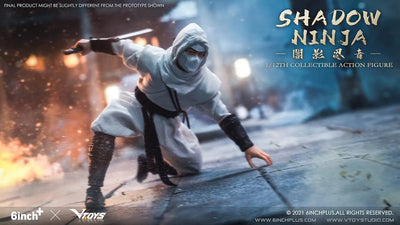 SN003 - Shadow Ninja - White (VTOYS×6INCH)ㅤ – VTOYS×6INCH – ActionFigureBrasil — ângulo diferente