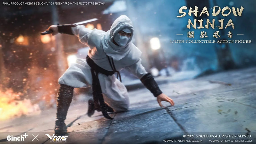 SN003 - Shadow Ninja - White (VTOYS×6INCH)ㅤ – VTOYS×6INCH – ActionFigure Brasil