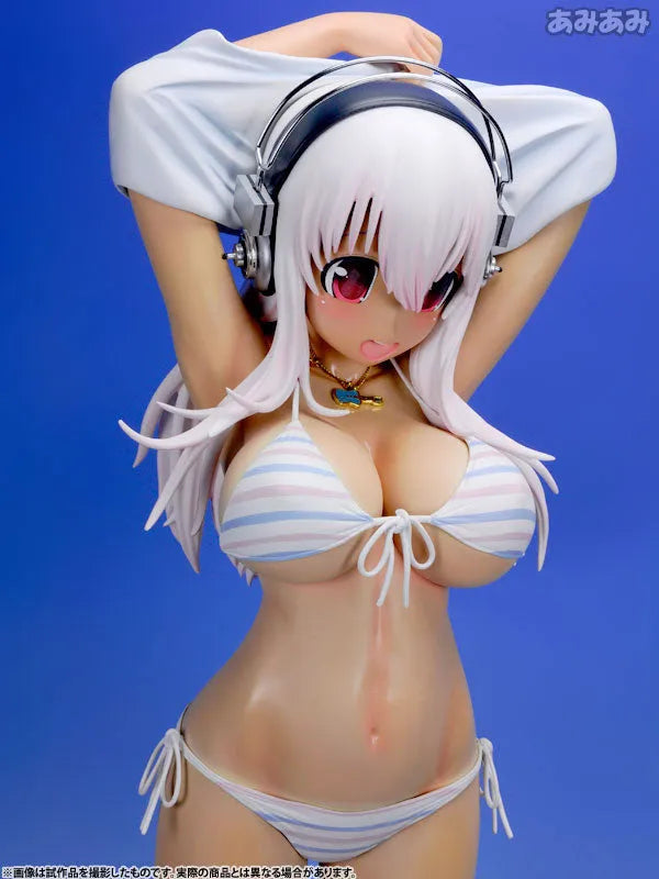 SoniAni: Super Sonico The Animation - Sonico - 1/2 - Suntanned Ver. , Stripe Bikini (A-Toys)ㅤ – A-Toys – ActionFigure Brasil