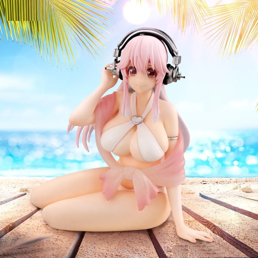 SoniComi (Super Sonico) - Sonico - Noodle Stopper Figure - White Bikini ver. (FuRyu)ㅤ – FuRyu – ActionFigure Brasil