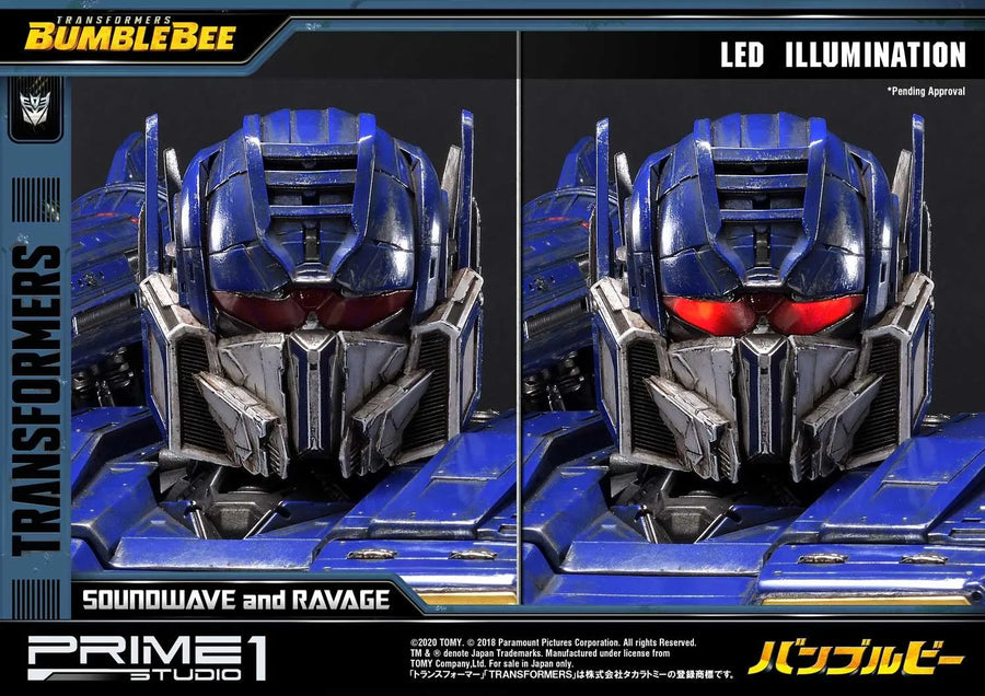Soundwave & Ravage (Exclusive Version) Transformers: Bumblebee (Film) – Prime1Studio – ActionFigure Brasil