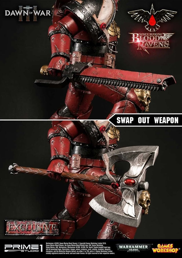 Space Marine Blood Ravens (Deluxe Version) Warhammer 40,000: Dawn of War III – Prime1Studio – ActionFigure Brasil