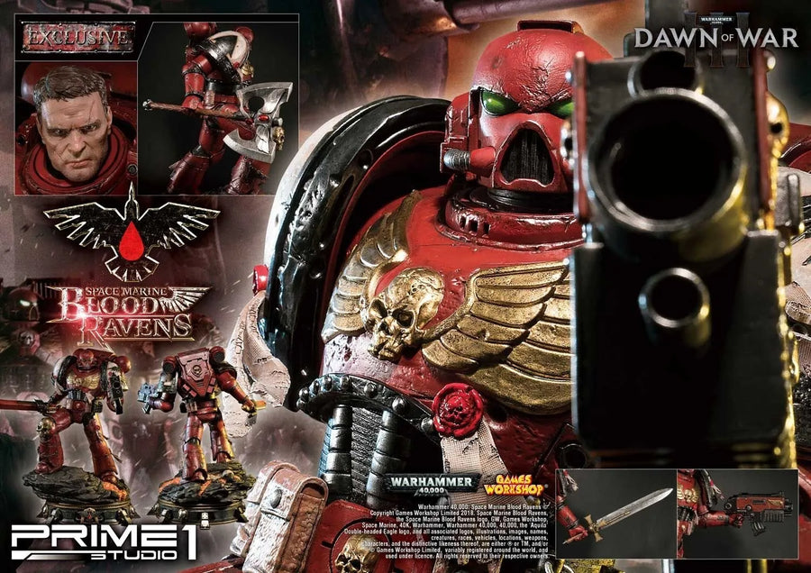 Space Marine Blood Ravens (Deluxe Version) Warhammer 40,000: Dawn of War III – Prime1Studio – ActionFigure Brasil