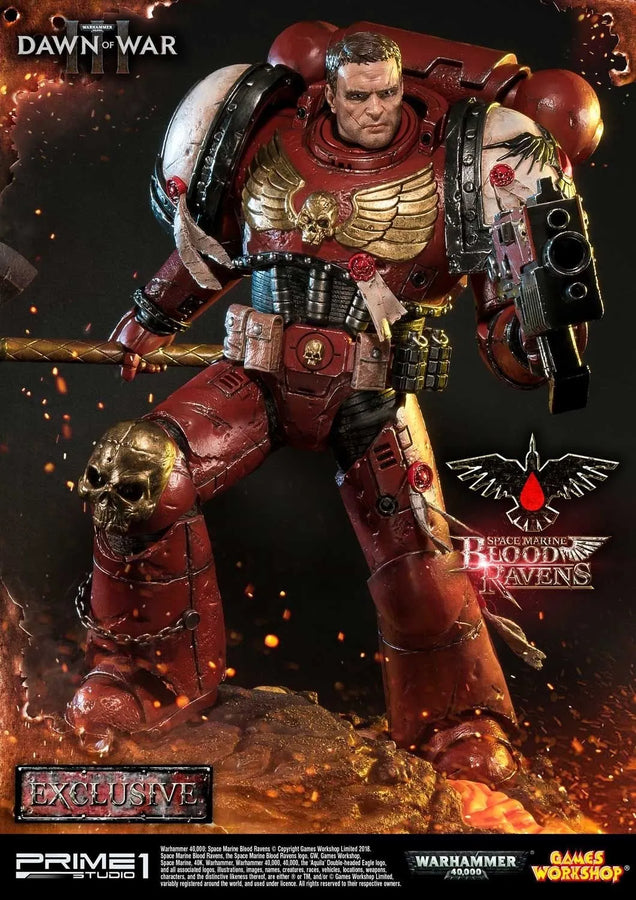 Space Marine Blood Ravens (Deluxe Version) Warhammer 40,000: Dawn of War III – Prime1Studio – ActionFigure Brasil