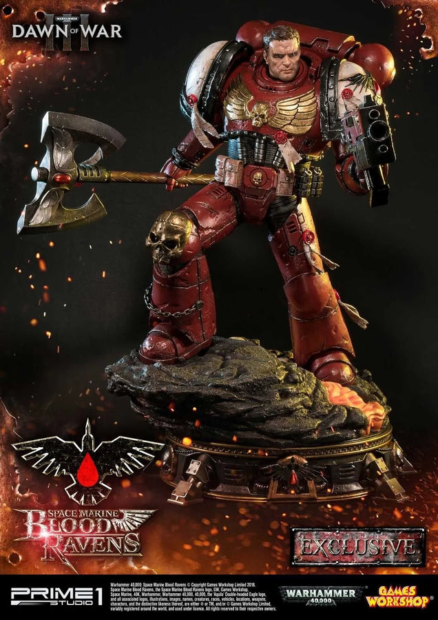 Space Marine Blood Ravens (Deluxe Version) Warhammer 40,000: Dawn of War III – Prime1Studio – ActionFigure Brasil